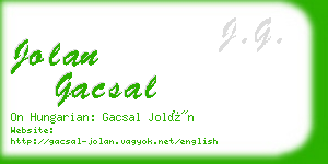 jolan gacsal business card